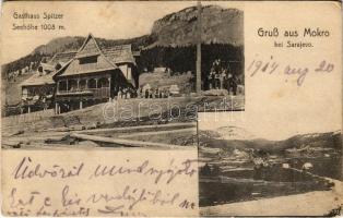 1914 Mokro (bei Sarajevo), Gasthaus Spitzer (Seehöhe 1008 m) / inn, hotel (EK)