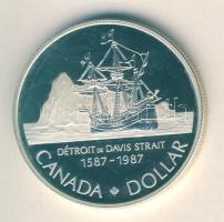 Kanada 1987. 1$ Ag "John Davis hajó" T:PP
