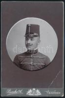 1904 Molnár Dénes (1883-1904) főhadnagy kabinetfotó 12x17 cm (saroktörés)