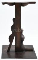Deim Pál (1932-2016): Golgota. Patinázott bronz. Jelzés nélkül. 24,5x24,5x37.5cm