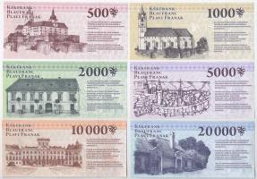 Sopron 2010. 500 Kékfrank + 1000 Kékfrank + 2000 Kékfrank + 5000 Kékfrank + 10.000 Kékfrank + 20.000...