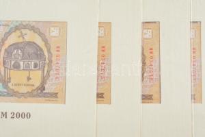 2000. 2000Ft (8x) "Millenium" eredeti, bontatlan díszcsomagolásban, sorszámkövetők "M...