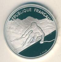 Franciaország 1989. 100Fr Ag "Téli olimpia-alpesi sí" T:PP