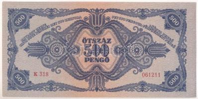 1945. 500P "K 318 061211" sorszámmal T:I,I- 
Adamo P19