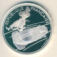 Franciaország 1990. 100Fr Ag "Téli olimpia-bobozás" T:PP