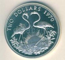 Bahama-szigetek 1970. 2$ Ag "Flamingó" T:PP