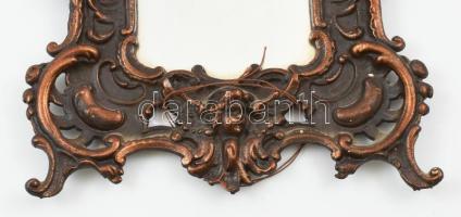 Régi fém, tükör / képkeretnek is használható, falra akasztható, szép állapotban, neorokkokós, puttós...