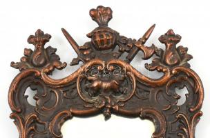 Régi fém, tükör / képkeretnek is használható, falra akasztható, szép állapotban, neorokkokós, puttós...