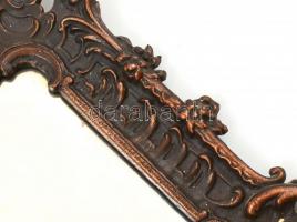 Régi fém, tükör / képkeretnek is használható, falra akasztható, szép állapotban, neorokkokós, puttós...
