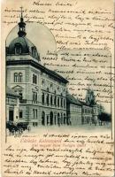 1901 Kolozsvár, Cluj; Kül magyar utca, Teológiai épület, üzlet / street, shop, Theological Institute (fl)