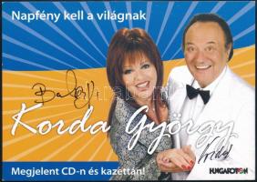 Korda György és Balázs Klári énekesek aláírt képe albumaikkal 10x15 cm