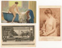 5 db RÉGI erotikus művész képeslap / 5 pre-1945 erotic art postcards (1 Stengel)