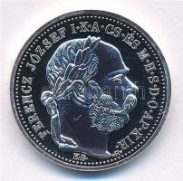 DN "Magyarok Kincstára - Ferenc József 1 korona" ezüstözött rézötvözet utánveret kapszulában, tanúsítvánnyal (22mm) T:PP patina