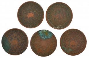 Ausztria 1851A 1kr Cu T:2-,3 ph.
Austria 1851A 1 Kreuzer Cu C:VF,F edge error
Krause KM#2185