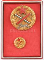 1954. "Magyar Partizán Emlékérem" zománcozott, aranyozott, bronz kitüntető jelvény, hátold...