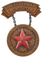 1951. Kohó- és Gépipari Miniszter - Sztálin Vasmű Emlékérem 1951 bronz fokozata bronzozott Fe kitüntetés eredeti tokban T:1-