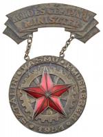 1951. Kohó- és Gépipari Miniszter - Sztálin Vasmű Emlékérem 1951 bronz fokozata ezüstözött Fe kitüntetés eredeti tokban T:1-