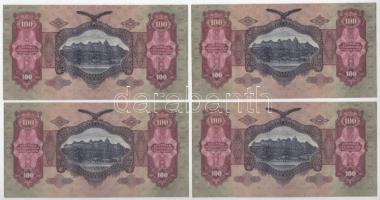 1930. 100P (10x) "*E 063 019833-019842" sorszámkövetők T:II-III hullámos papír, folt
Adam...