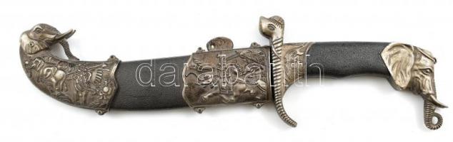 Elefánt motívumos dísztőr, h: 37 cm