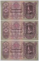 1930. 100P (7x) "E 223 067387-067393" sorszámkövetők T:II-III hullámos papír
Adamo P17