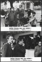 1975 ,,Miért ölnek meg egy bírót? - a maffia nyomában című olasz film jelenetei és szereplői, 13 db vintage produkciós filmfotó, ezüst zselatinos fotópapíron, a használatból eredő kisebb hibákkal, 18x24 cm