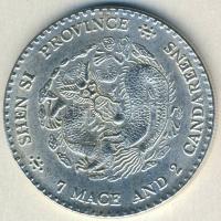 Kína régi ezüst pénz modern utánverete T:1