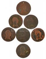 1800E 1kr Cu "I. Ferenc" + 1812E 1kr Cu "I. Ferenc" (2x) + 1812S 1kr Cu "I....