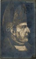 1909 Napoleon. Optikai illúziós képeslap katonákkal / Optical Illusion, sodliers forming Napoleons head