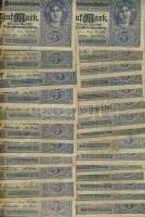 Német Birodalom / Császárság 1917. 5M (50x) T:II,II/III