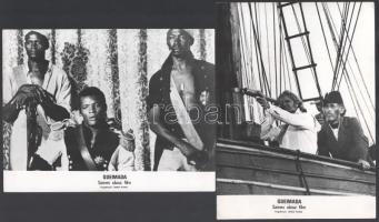 cca 1969 ,,Queimada" című olasz film jelenetei és szereplői, 7 db vintage produkciós filmfotó, ...