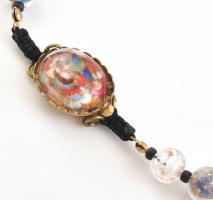 Muránói üveggyöngyös karkötő és nyaklánc