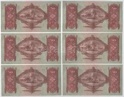 1932. 50P (10x) "D 174 069636-069645" sorszámkövetők T:II-III folt
Adamo P14