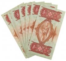 1932. 50P (11x) "D 256 052819-052829" sorszámkövetők T:II kis folt
Adamo P14