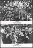 1971 ,,A zeppelin - éjszakai támadás a skót kastély ellen" című angol film jelenetei és szereplői, 13 db vintage produkciós filmfotó, ezüst zselatinos fotópapíron, a használatból eredő kisebb hibákkal, 18x24 cm