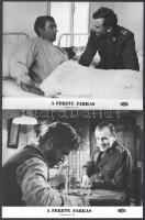 cca 1972 ,,A fekete farkas" című csehszlovák film jelenetei és szereplői, 13 db vintage produkc...