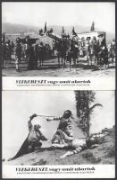 1955 ,,Vízkereszt, vagy amit akartok" című szovjet film jelenetei és szereplői, 13 db vintage produkciós filmfotó, ezüst zselatinos fotópapíron, a használatból eredő kisebb hibákkal, 18x24 cm