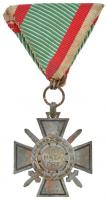 1941/1942. Tűzkereszt I. fokozata oxidált hadifém kitüntetés eredeti mellszalaggal T:2- Hungary 1941/1942. Fire Cross, 1st Class war metal decoration with original ribbon C:VF NMK 443.