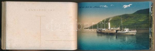 Aldunai-Tájképek - Képeslap füzet 19 képeslappal: Golubác, Orsova, Ada Kaleh, Román-szerb-magyar hat...