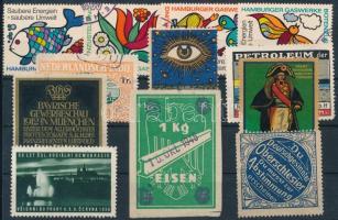 1920-1950 12 db külföldi levélzáró 1 db stecklapon