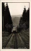 Kovászna-fürdő, Baile Covasna; Funicularul in mers / sikló / funicular railway. photo