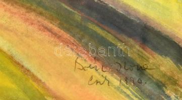 Boér Lenk Ilona (1940 - ): Csík. 1990. Akvarell, papír. Jelzett, 32x23cm