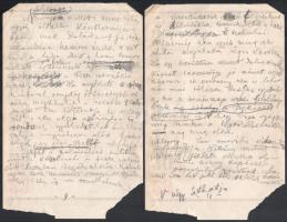 1942 Kodály Zoltán (1882-1967) Új célok felé c. fontos cikkének kézirata. Az 1942-ben nyugdíjazása i...