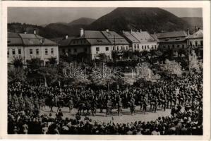 1940 Nagybánya, Baia Mare; bevonulás / entry of the Hungarian troops + "1940 Nagybánya visszatért" So. Stpl.