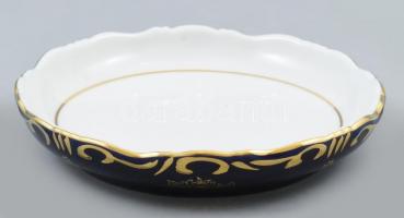 Zsolnay Pompadour mintás porcelán tálka. Kézzel festett, jelzett, hibátlan, d: 12 cm