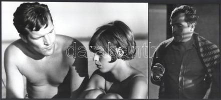 cca 1970-es évek, Bujtor István (1942-2009) színművészről készült 3 db vintage fotó, 18x27 cm és17,5x13 cm között
