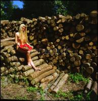 Menesdorfer Lajos budapesti fotóművész hagyatékából 13 db vintage NEGATÍV akt modellekről, 6x6 cm