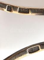 Ezüst (Ag) rodorit berakású férfi mandzsetta gomb, jelzett, bruttó: 18,2g