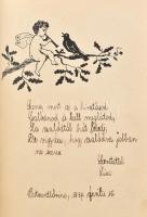 Cca. 1930 Emlékalbum. Bíró Margit névvel, rajzokkal, versekkel, korának megfelelő állapotban, 19x12c...