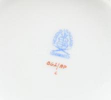 Herendi purpur Apponyi mintás bonbonier rózsás fedéllel. Kézzel festett, jelzett, a rózsán javítássa...