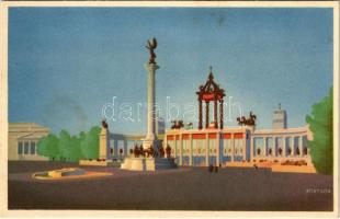 1938 Budapest XXXIV. Nemzetközi Eucharisztikus Kongresszus főoltára / 34th International Eucharistic Congress, main altar s: Börtsök